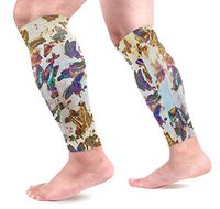 LEVEIS Butterfly Tails Calf Compression Sleeves 1 Pair, Leg Performance Support for Shin Splint Calf Pain Relief Men & Women Guards Sleeves for Running Cycling