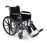 Everest & Jennings Traveler SE Wheelchair, Detachable Full Arms & Elevating Legrests, 18x16" Seat, Silvervein Color