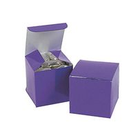 Fun Express - 2" Purple Gift Boxes (24pc) for Wedding - Party Supplies - Containers & Boxes - Paper Boxes - Wedding - 24 Pieces