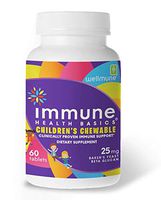 Immune Health Basics - Wellmune Beta Glucan Chewable Supplement for Children - Immunity Support Booster - 25 Milligrams - 60 Count Tablets