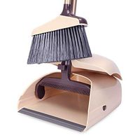Foldable Windproof Broom Dustpan Set Household Plastic Cleaning Tool Stainless Steel Cleaning Brush