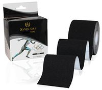 Kinesiology Tape by Olympic Gold Premium Therapeutic Athletic Black Strength Taping Sports Application Support