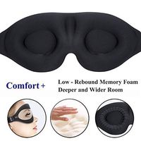 Sleep Mask for Women Men Sleeping, 3D Contoured Cup Blindfold Concave Molded Night Eye Mask Block Out Light, Soft Comfort Adjustable Eye Shade Create Total Darkness for Travel, Naps, Yoga, Meditation