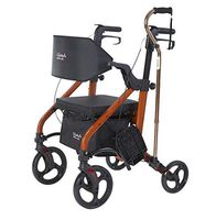 Lifestyle Mobility Aids Deluxe Translators - 2 in 1 Rollator Transport Chairs (Amber Sunrise)