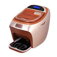 Foot tub Foot Massagers High-end Electric Footbath Fully Automatic Massage Heating deep Barrel Foot Bath Suitable for Middle-Aged and Elderly People Massage Tools (Color : Brown, Size : 624543cm)