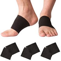 +MD Arch Support Compression Sleeve for Men & Women(3 Pairs) -Plantar Fasciitis Brace for Pain Relief, Flat Feet,Heel Spurs, Orthotic Support & Flat Arches 3BlackS