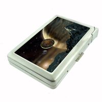 Metal Cigarette Case with Built In Lighter Planets Design-004