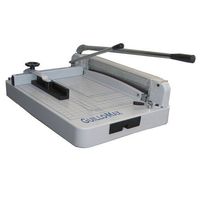 Tamerica GUILLO-MAX Heavy-Duty Stack Manual Power Paper Cutter, 360 sheets or 1-1/2" thick copy paper cutting capacity, 17" cutting length, Capable of smoothly cutting up to 360 sheets of printer paper at a time