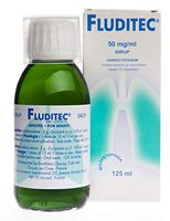 Fluditec Syrup 50mg/ml, 125ml- Relief for Acute Bronchitis Cough, Bronchial Throat Respiratory Health