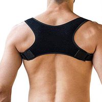 HIXGB Shoulder Support Brace Adjustable Double Shoulders Support Sports Back Shoulder Protector Pad Protection for Basketball Gym Fitness, Black,1Pcs