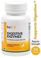 Eat E-Z Original (30 Vegan Capsules) Complete Digestive Enzyme Supplement; Anti-Bloating; Gut Health.