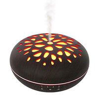 Wifi Oil Diffuser,400ml Smart Wi-Fi Diffuser, Ultrasonic Aroma Essential Oil Diffuser, Cool Mist Humidifier,Auto shut-off Low Noise with LED Lights Changing- Wood Grain