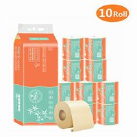 10 Roll Bamboo Soft Toliet Paper, Premium 4-ply Silky Toilet Paper Roll,Natural Bamboo Reel Toilet Paper, Strong and Eco-Friendly Hand Towels for Family Use
