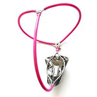 QKVNA Pleasure Invisible Protector Wear Hastìty Belt T-Type Pants Steel Ring Pants Vīrginity Lock Stainless Steel Pants for Adult Men Women Training (Color : Pink, Size : 90-110cm)