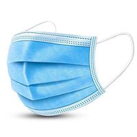 Blue Disposable Protective Mask 3 Layers Dustproof Facial Protective Cover Masks 50Pcs