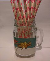 Hot Pink Dot, Vintage Paper Drinking Straws - 25 Ct. - Twilight Parties