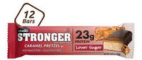 NuGo Stronger Caramel Pretzel, 23g Whey Protein, 9g Fiber, Gluten Free, 12 Count