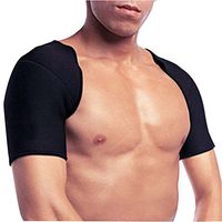 COYUE Double Shoulder Support Belt, Neoprene Adjustable Brace Correction Band For Ice Pack, Minimize Soreness, Soothe Pains, Support Rotator Cuff, Dislocated AC Joint