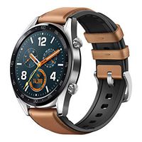Huawei Watch GT 2018 Bluetooth SmartWatch,Ultra-Thin Longer Lasting Battery Life,Compatible with iPhone and Android International Version No Warranty-Steel (Leather Strap)
