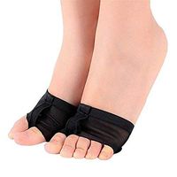 ZXR Foot Thongs Belly Dance 2 Pairs, Ballet Dance Toe Pad Metatarsal Pads Ball of Foot Forefoot Cushion Covers (Color : Black, Size : S)