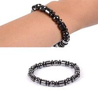 Paweenaso Ransopakul Biomagnetism Magnetic Round Black Stone Magnetic Bracelet Magnetic Health Care H