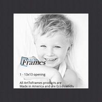 ArtToFrames MAT-21-13x13-Black 13x13 Smooth Black Custom Mat