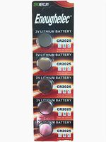 ZEROMERCURY Enoughelec 3V Ultimate Lithium Battery CR2025 (Pack of 5) - Long Lasting Extra Heavy Duty - Easy to Get Carry and Change Easily - for Small Scales