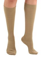 Graduated Cotton Compression Socks - Unisex Firm Support 20-30mmHg, Support Knee High’s - Closed Toe, Color Khaki, Size Medium - Absolute Support, SKU: A105