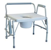 Graham-Field Lumex 3-in-1 Bariatric Bedside Commode, Raised Toilet Seat, and Toilet Safety Rail, 600 lb. Weight Capacity, 6438A