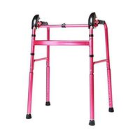 Walkers for Seniors with Seat Folding Walker, Lightweight Aluminum Alloy Adjustable Mobility Walking Aid for The Elderly, Disabled, Non-Slip Rolling Walkers