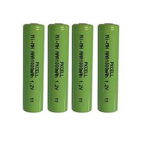 PKCELL 1.2V AAA1000mAh NI-MH Rechargeable Battery Button Top 4 PC