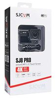 SJCAM SJ8 Pro 4k Action Camera WiFi Digital Ultra Full HD with Touchscreen 60fps EIS Stabilized Raw Image 1200mAh Battery 5G WiFi Sports Cam (Waterproof Case & Accessories Included)-Black