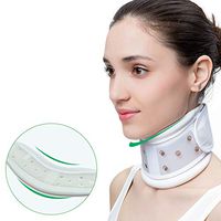 Cervical Spine Fixer Two-Piece Double Support Height Adjustable for Cervical Spondylosis Traction Stretch White Portable Cervical Spine Towing Device