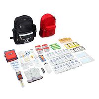 First My Family 4FKIT All-in-One 4-Person Premium Disaster Preparedness Survival Kit/Earthquake Kit with 72 Hours of Survival and First-Aid Supplies 4PKIT, FMF4PR