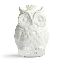 Essential Oil Diffuser 160 ml Cool Mist Humidifier - 7 Color LED Night Lamps - Crafts Ornaments All in 1 is the Round Rich Upgrade Whisper-Quiet Operation Ultrasonic Ceramics Owl Humidifiers US120V