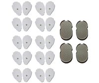 TENS Unit Electrodes Pads Hand Shape Paw Pads Palm Massager Replacement Reusable Conductive Self-Adhesive Premium Quality Snap-On ReUsable Carbon Electrode Pads Medical Material 20Pcs Winding Boards 4