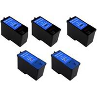 Amsahr MK992HY Remanufactured Replacement Dell Ink Cartridges for Printers/Faxes with 3 Black and 2 Color Cartridges Ink