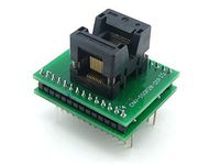 Pzsmocn Coverless Programming Connector/Converter/Adapter SSOP20 to DIP20 (A) (with PCB), 20-Pin, 0.65mm Pitch, Enplas IC Test Burn-in Socket Adapter, Applied to SSOP20 Packages.