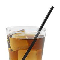 CiboWares 5.75 Inch Cocktail Sipping Paper Straws, Unwrapped, Black, Case of 4000