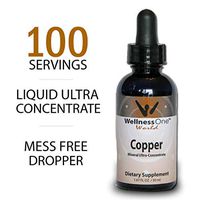 Copper - Best Liquid Ionic Mineral Supplement - (100 Days at 2mg per 10 Drops) 1.67fl oz. - Adjust Serving Sizes for Kids, Men and Women.