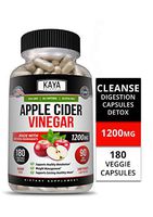 Kaya Naturals Apple Cider Vinegar Pills, 180 Count Capsules for Fast Weight Loss, Cleanse, Appetite Suppressant, Bloating Relief, Non-GMO and Gluten Free (180 Capsules)