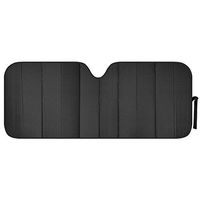 Motor Trend AS-312-BK Black Front Windshield Shade-Jumbo Accordion Folding Auto Sunshade for Car Truck SUV-Blocks UV Rays Sun Visor Protector-Keeps Your Vehicle Cool-66 x 27 Inch