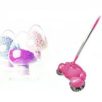 CXP Push-type Sweeper Cleaner lazy Rotating Dust-free Electric floor Retractable Broom Portable home Cleaning Essential Time-Saving (red)