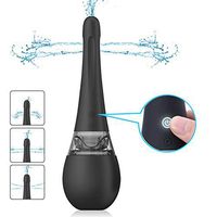COSY-L Automatic Electric Anus Enema Tool, 5 Frequency Modes Female Vaginal Irrigator, Medical Silicone Douche Bulb USB Rechargeable Enema Kit for Men & Women,Black