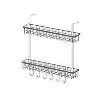 BESTonZON Stainless Steel Storage Shelf Over The Refrigerator Multi-Functional Condiment Hanger Over The Fridge Rack for Kitchen