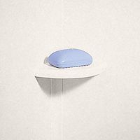 Swan ES20000.121 Solid Surface Corner 2-pieces Shower Soap Dish, 4.75-in L X 4.75-in H X 1-in H, Glacier