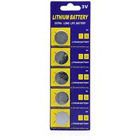GlowCity Replacement Extra Long Life 3v Lithium ion CR2032 Coin Cell Batteries (5)