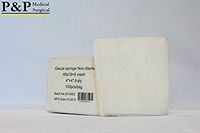 Gauze Surgical Sponges Cotton Non Sterile Non Woven 8-ply High Grade Quality by P&P Medical Surgical 4"x4" Class I(a) All Purpose Pads (10000)