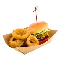 Kraft Paper Bio Boat - 5 1/2" x 3 1/2" x 2" - 50 count box - Restaurantware