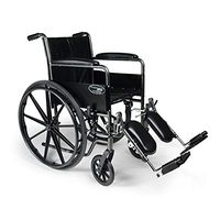 Everest & Jennings Traveler SE Wheelchair, Fixed Full Arms & Elevating Legrests, 18x16" Seat, Silvervein Color